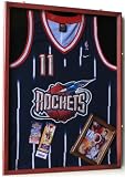 NFL Football Jersey Display Case Cabinet, Cherry Finished - Sports hot deals