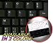 ITALIAN NON-TRANSPARENT KEYBOARD STICKERS ON BLACK BACKGROUND FOR NETBOOK