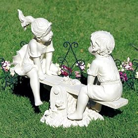 Beautiful and Detailed Statue Boy And Girl On See-Saw from Lawn Ornaments