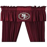 San Francisco 49ers Locker Room Ruffled Valance with Drape by Sports Coverage