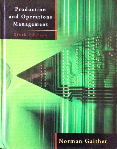 Production and Operations Management (The Dryden Press Series in Management Science and Quantitative Methods)
