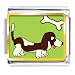 Basset Hound Dog Photo Italian Charm Bracelet