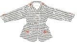 Kidorable English Roses Houndstooth Raincoat, toddler size 2T to youth size 11/12