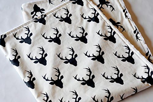 Personalized baby minky blanket buck forest - Deer minky baby blanket - Woodland baby blanket - Black deer blanket - Woodland nursery - Woodland bedding