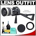Rokinon 500mm Multi-Coated Mirror Lens with 2x Teleconverter (=1000mm) + Stedi-Stock Shoulder Brace Kit for Canon EOS 50D, 30D, 20D, 5D, 7D Digital Rebel XS, XSi, T1i & Film SLR Cameras
