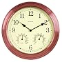 Chaney Instrument 14-Inch Copper Clock/Thermometer/Hygrometer