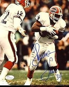 Signed Thurman Thomas Picture - 8x10 Authentic - JSA Certified - Autographed NFL Photos