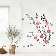 Red Flowers - Large Wall Decals Stickers Appliques Home Decor