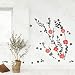 Red Flowers - Large Wall Decals Stickers Appliques Home Decor
