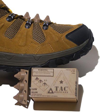 TAC Defense Foot Worn Self Defense Control Device Pair for All Lace-up Shoes Grappling Kick Control Device (Desert Tan)