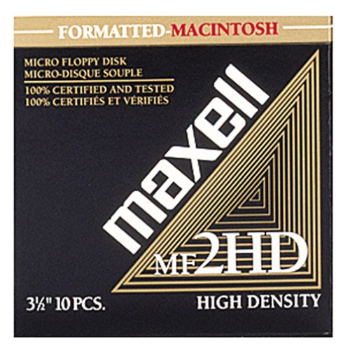 Maxell 3.5 HD 1.44MB Formatted Mac Mf2HD (10-Pack)
