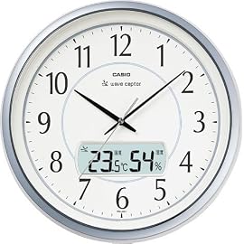CASIO wave ceptor 温・湿度計つき電波掛け時計 ITM-460J-8JF