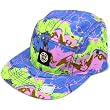 Cotton 5 Panel Paint Splatter Graffiti Snapback Adjustable Cadet Cap Hat Blue Pr
