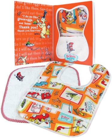 Bumkins Baby Gift Set - Bib/Washcloth - Dr. Seuss Green Eggs (Discontinued by Manufacturer)