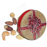1 and 1/2 lb Mixed Nuts Tin - Red Bow