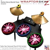 Lightning Pink Skin by WraptorSkinz fits Guitar Hero 4 World Tour Drum Set  ....