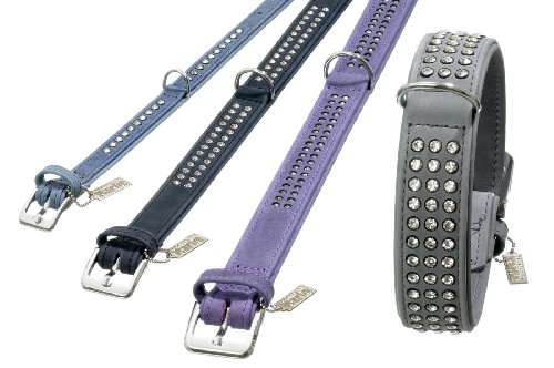Karlie 25037 Buffalo Denim Strass Halsband, 10 mm 21 cm Lavendel, Gen&auml;ht