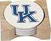 NCAA Kentucky Wildcats Set of 4 Round Stone Coasters