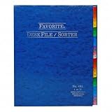 (Price/EA)Desk File/Sorter, Indexed 1-31, 12x10, Midnight Blue
