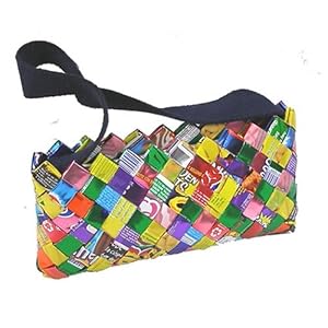 Recycled-Foil-Clutch-Bag-with-Black-Fabric-Strap