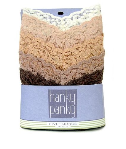 51R2dWllrjL Hanky Panky Original Lace Thong 5 Pack Panty