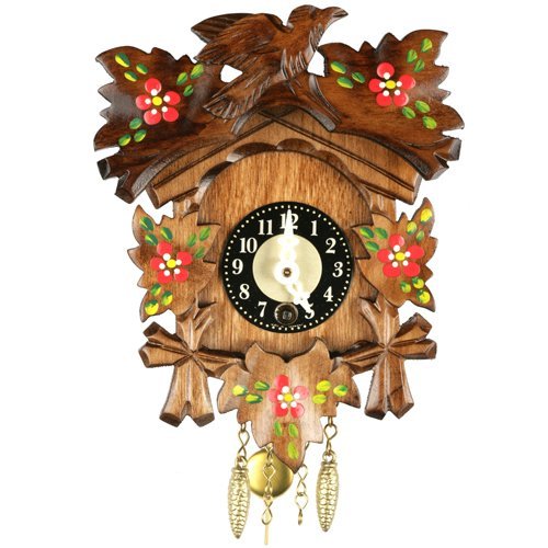 Bird and Handpainted Flowers - Wood