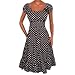 FUNFASH BLACK WHITE POLKA DOTS ROCKABILLY PEASANT DRESS Plus Size Made in USA