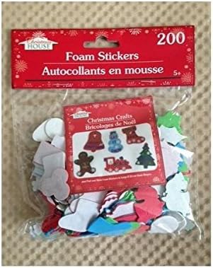 200 Count Christmas Foam Stickers