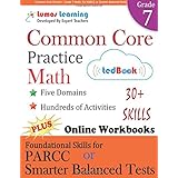 common core practice grade 7 math workbooks to prepare for the parcc or smarter balanced test ccss aligned