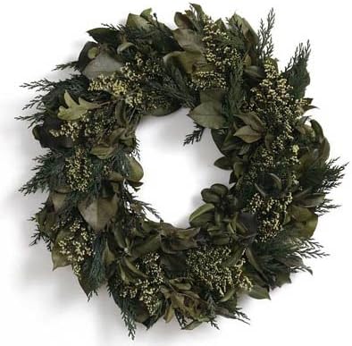 Dried & Preserved Olive Garden Wreath - 18 Inch