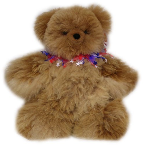 Alpaca Bear. Genuine Dark Colored Alpaca Teddy Bear With Patriotic Collar. 18 Inches high. 51R2kl2EyuL Alpaca Bear. Genuine Dark Colored Alpaca Teddy Bear With Patriotic Collar. 18 Inches high.