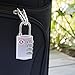 TSA Luggage Locks (2 Pack) - 4 Digit Combination Steel Padlocks - Approved Travel Lock for Suitcases & Baggage - Black & Silver
