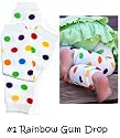 "My Little Legs" baby leg warmers #1 Rainbow Polka Dot
