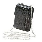 Black Mini Purse Cell Phone Zip Around Wallet