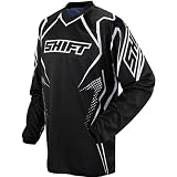 Shift Racing Assault Men's Off-Road Motorcycle Jersey w/ Free B&F Heart Sticker Bundle - Black / 3X-Large