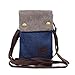 WITERY Women Cute Candy Blue Crossbody Bag/Cellphone Purse/Mini Shoulder Bag/Cellphone Pouch, Canvas 4 Bags Small Wallet with Adjustable Shoulder Strap
