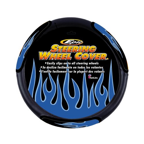Blue Flames Steering Wheel Cover
