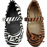Chatties "Zany Zebra" Ballet Flats Shoes 5/6-11/12