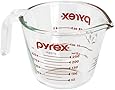 Pyrex Prepware 1-Cup Measuring Cup, Clear with Red Measurements