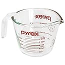 Pyrex Prepware 1-Cup Measuring Cup, Clear with Red Measurements