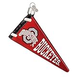 Old World Christmas Ohio State Pennant Glass Blown Ornament