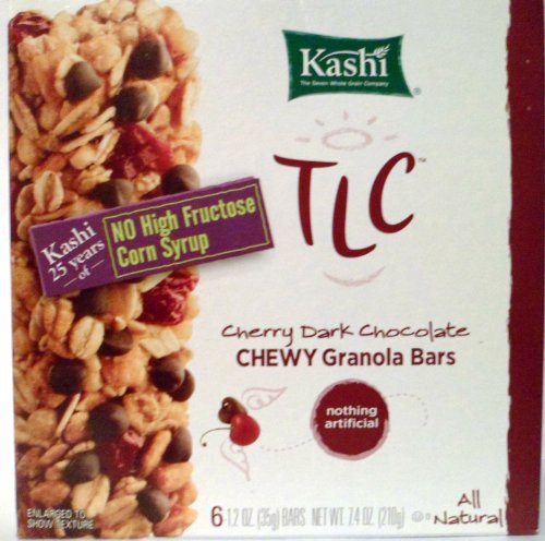 Kashi TLC Chewy Granola Bars . Cherry Dark Chocolate 6 - 1.2 Oz (35g) Bars