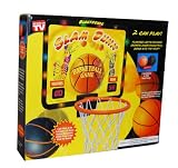 Electronic slam dunk basketball game with flashing lights and cheering crowds.