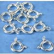 10 Sterling Silver Spring Ring Clasps 7mm Chain Part
