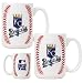 Kansas City Royals MLB 2pc Ceramic Gameball Mug Set - Primary Logo by Great American Products