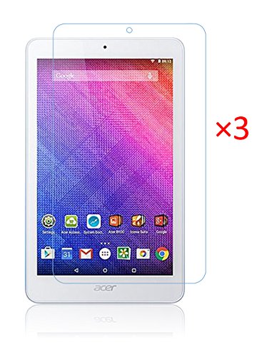 FanTEK Acer Iconia One 8 B1-820 8-Inch Tablet Screen Protector - 3 Pack Ultra Thin Crystal Clear High Definition Anti-Bubble Cover Guard