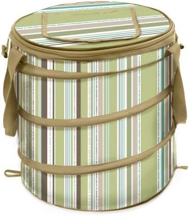 Multicolor Striped Fabric Pop-Up Cooler With Handles By Homesense Outdoor Collection Green