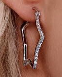  : Sterling Silver and Crystal Star Hoop Earrings by Paris Hilton