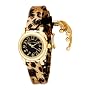 Betsey Johnson Women's BJ2027 Gold-Tone Leopard Strap Watch