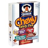 Quaker Chewy Granola Bar, Variety Pack, 10-Count Bars (Pack of 12)